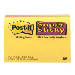 Post It SS Notes 98,4x149 Meeting neon 4stk