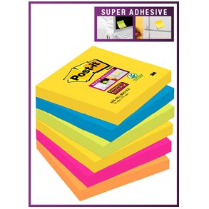 Post-it SuperSticky 654 76x76 Rio 6stk