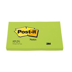 Post It 655 Neon grn 6 Stk