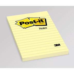 Post-it Notes 102x152 linieret gul