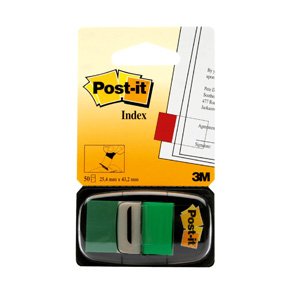 Post-it Index Faner 680 25x43 Grn