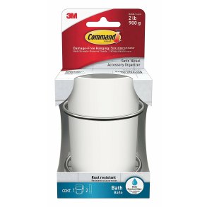 Command Bath ophng opbevaringskrus brstet nikkel