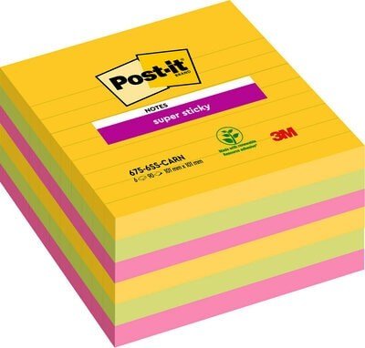 3M Post-IT Super Sticky 101x101 Lin Rio 6stk