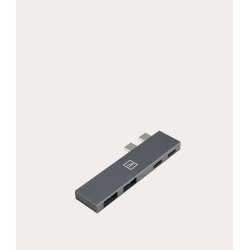 4-IN-1 Type C Hub w/USB3.0/PD, Grey