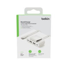 4 port USB Power Extender 2xC 2xA up to 30W White