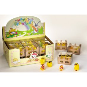 Chenille kyllinger i borddisplay 5cm