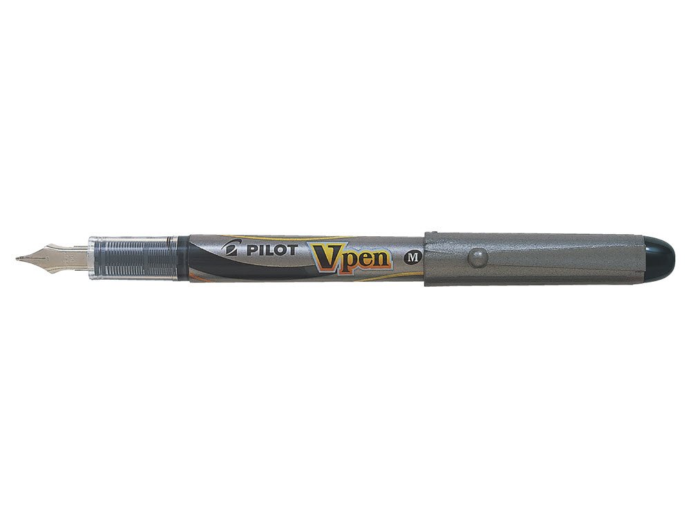 Fyldepen V-Pen Silver m/htte sort