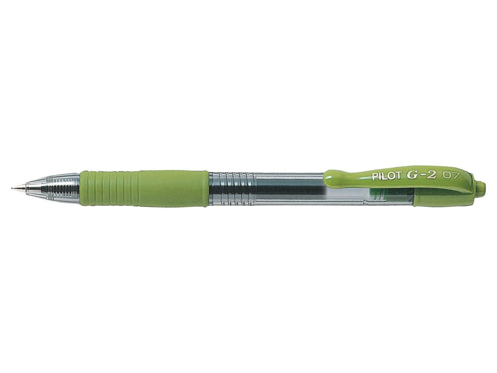 Gelpen m/klik G-2 0,7 lysegrn