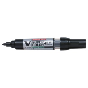 Marker V-Super Color BG rund 0,9mm sort