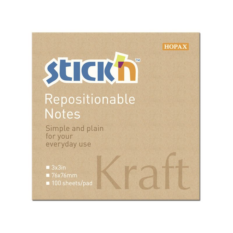 Stick'n notes 76x76 Kraft 12st