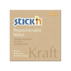 Stick'n notes 76x76 Kraft 12st