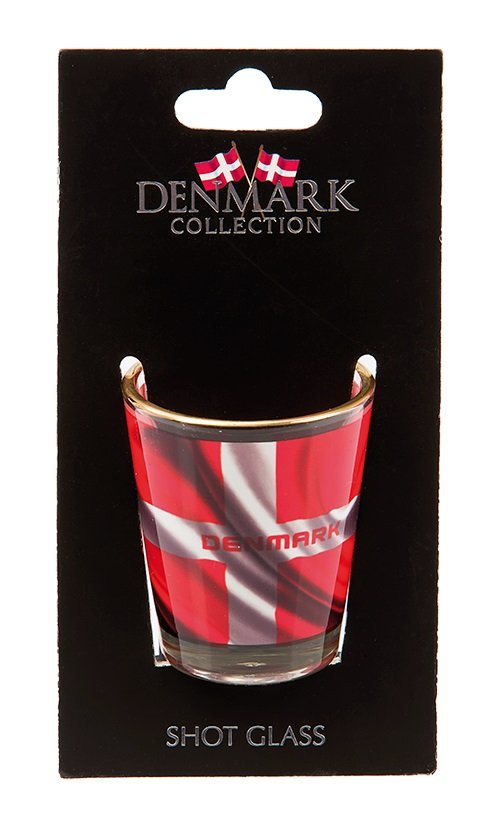 Shot glas dansk Flag 2