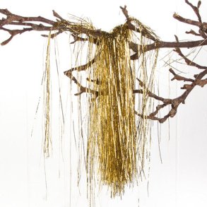 Lametta strimler á 50cm guld 500 pr. pose