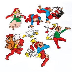 Kartonnisser Bramming med dyr ens sider 6 stk.