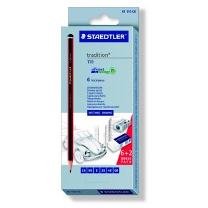 tradition® 11061 110 C6 blyanter , viskelder og b