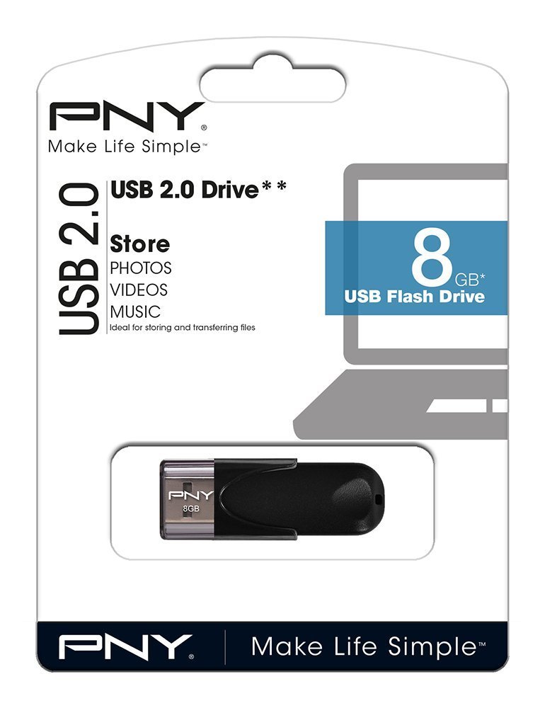PNY USB-ngle 2.0 8GB Sort