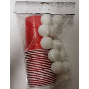 Beerpong 22 kopper og 15 bolde rd
