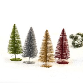 Juletr med glimmer 17cm