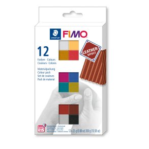 Fimo Leather Effect Farvest 12 Farver