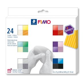 Fimo Effect Farvest 24 Farver 25g.