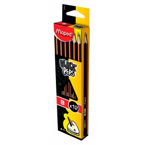 Maped Blyanter Sort B 12 stk