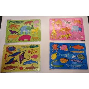 Skabelon med Dyremotiver 1 stk . Motiver