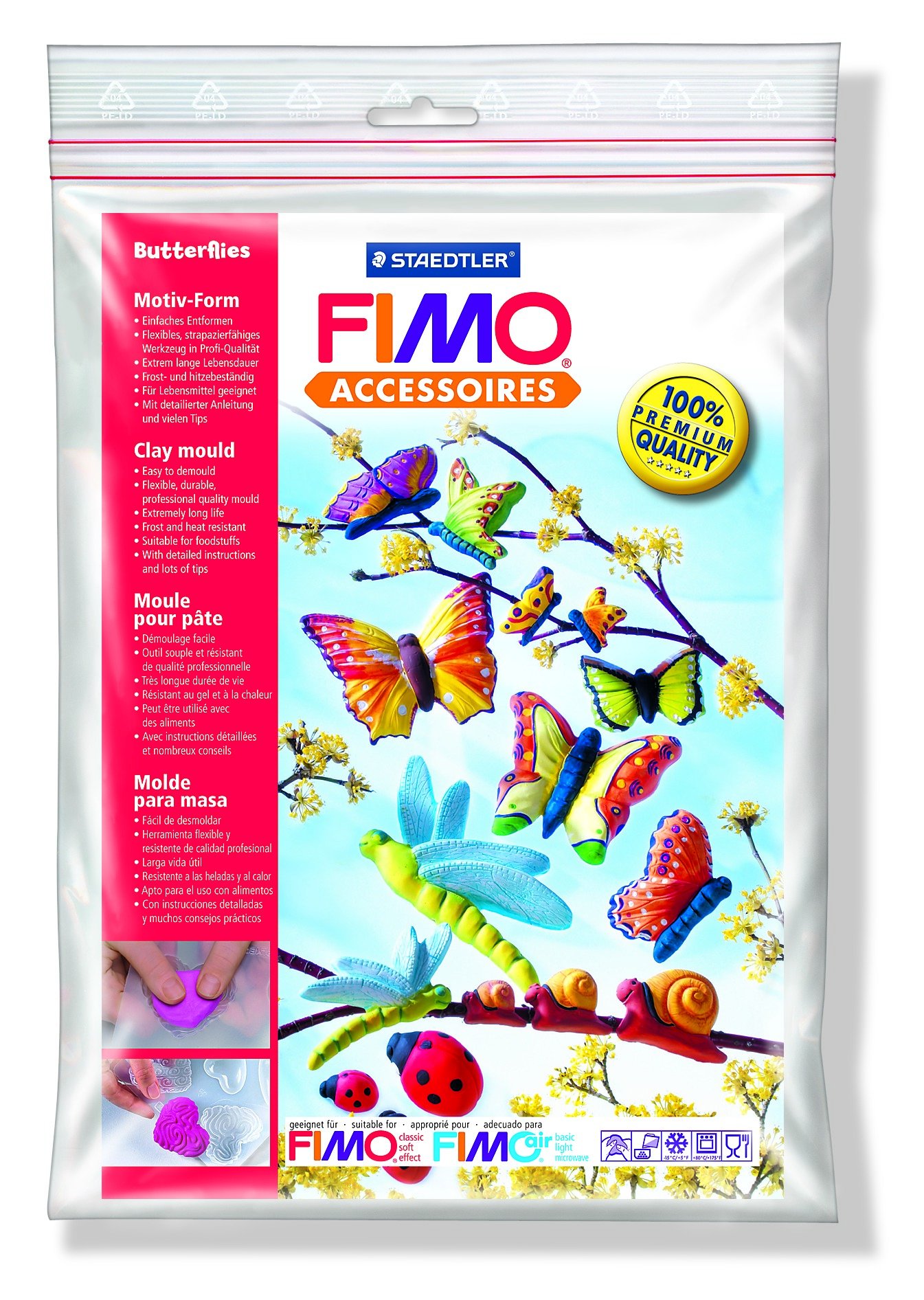 FIMO&reg; 8742 21 lerforme "Butterflies", 9 motiver