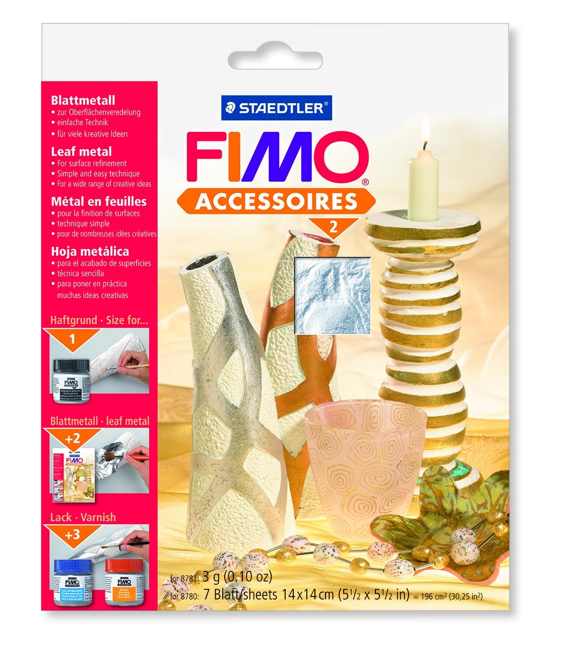 FIMO&reg; 8780-81 Blad metal, slv