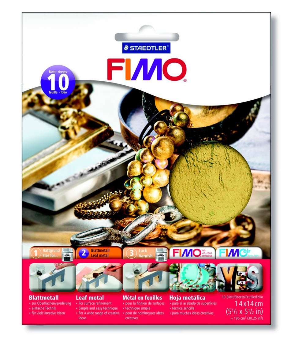 FIMO acces leaf metal guld