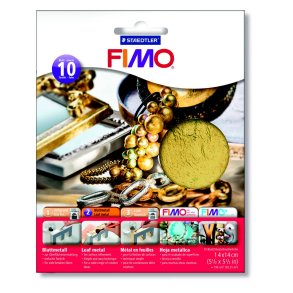FIMO acces leaf metal guld