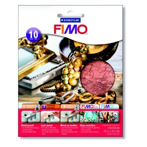 FIMO acces leaf metal kobber