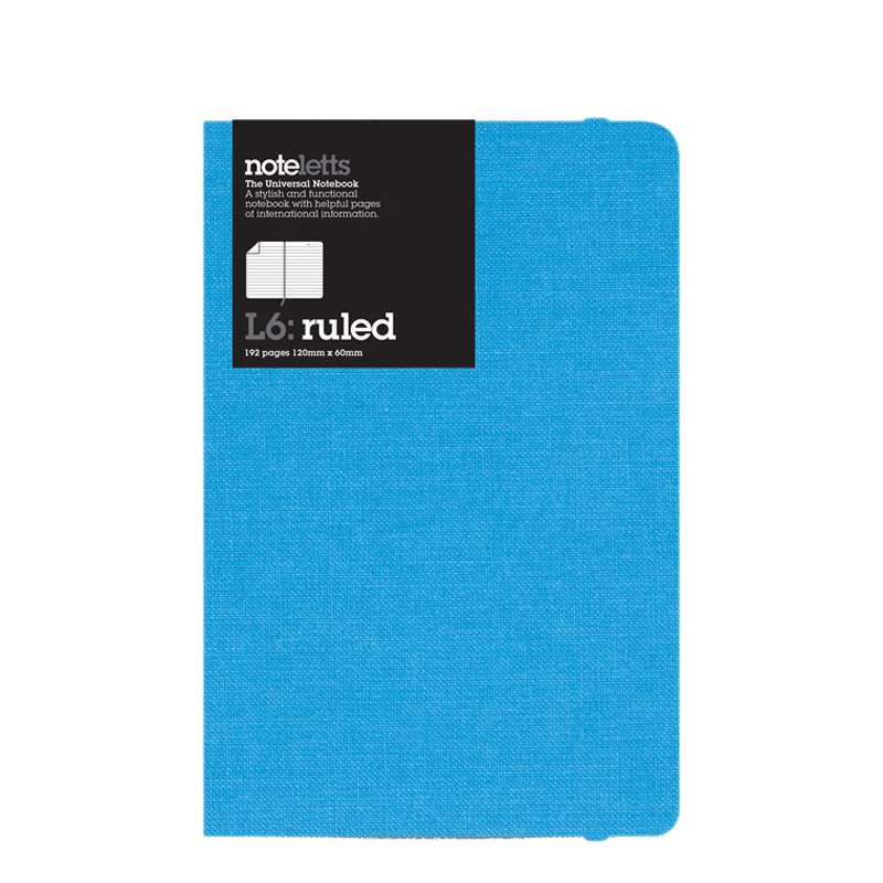 Textil notesbog Lin A6+ Bl