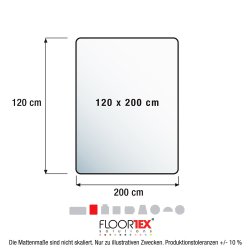 Adv. Budget stoleunderlag PVC 120x200cm hrdt gulv