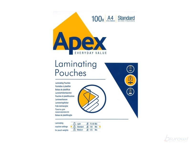 Apex Lam lommer A4 75/80mic