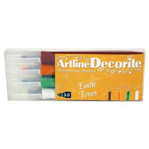 Artline Decorite Flat Earth 4-pack
