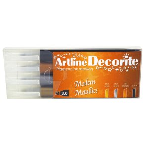 Artline Decorite Flat Modern metallic 4-pack