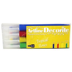 Artline Decorite Flat Tropical 4-pack