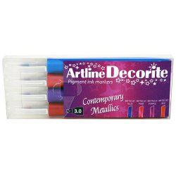 Artline Decorite Flat metallic 4-pack