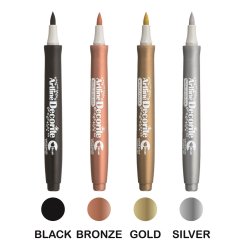 Artline Decorite brush Modern metallic 4-pack