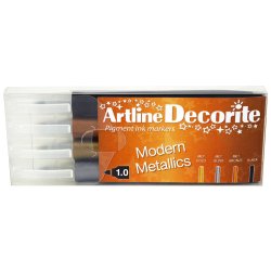 Artline Decorite bullet Modern metallic 4-pack
