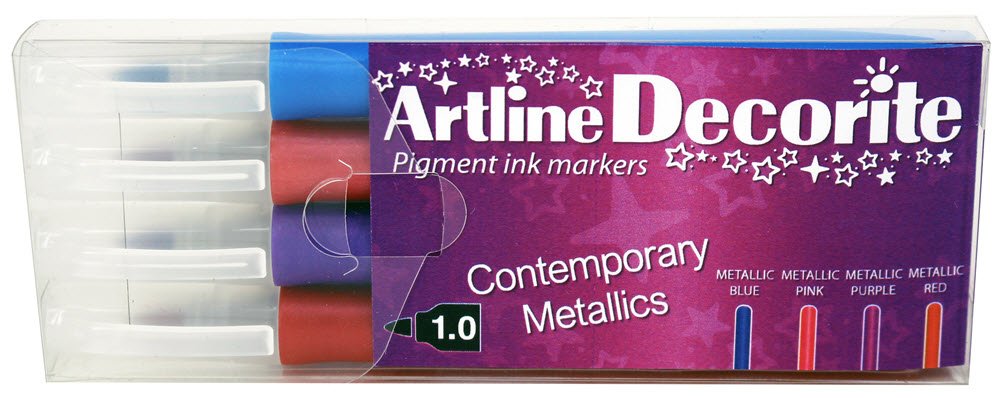 Artline Decorite bullet metallic 4-pack
