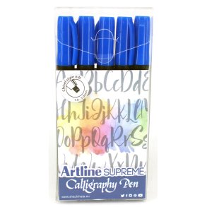 Artline Supreme Calligraphy Pen 5/set blue