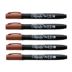 Artline Supreme Calligraphy Pen 5/set sepia