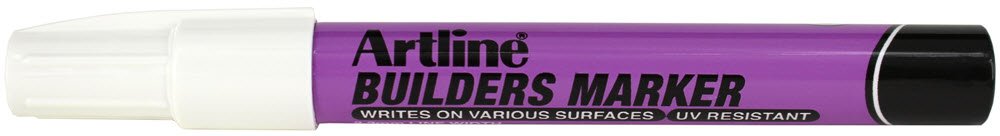 Artline builders marker white