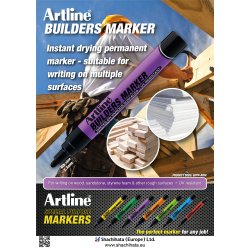 Artline builders marker white
