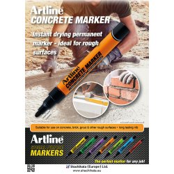 Artline concrete marker black