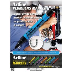 Artline plumbers marker black