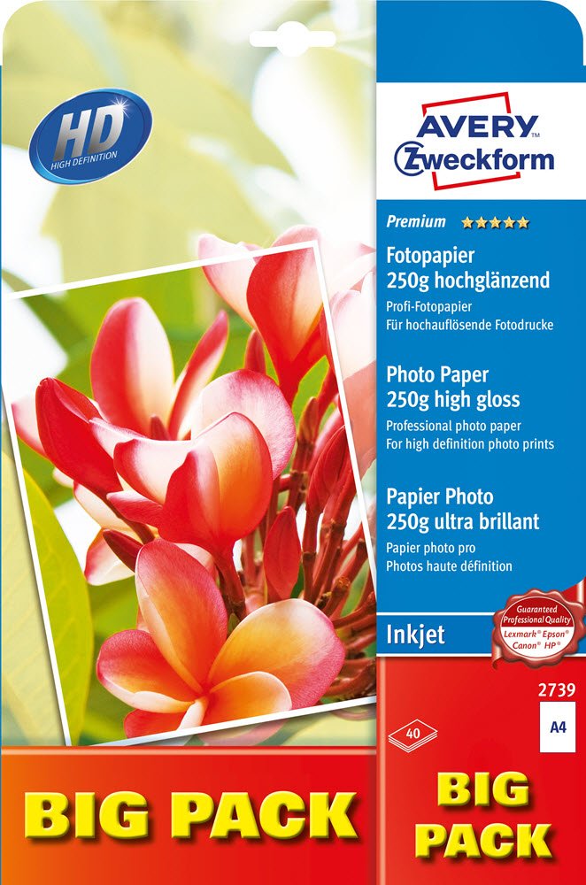 Avery fotopapir glossy 250g A4 inkjet (40)