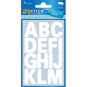 Avery manuel etiket bogstav A-Z 25mm hvid (30)