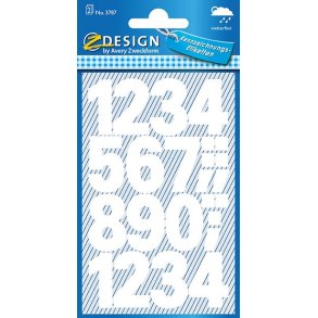 Avery manuel etiket tal 0-9 25mm hvid (48)